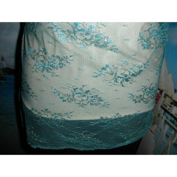 NEW by COOLWEAR USA, SEXY, SLEEVELESS JUNIORS SIZE LARGE, TOP, BLOUSE, TURQUOISE - Picture 5 of 11